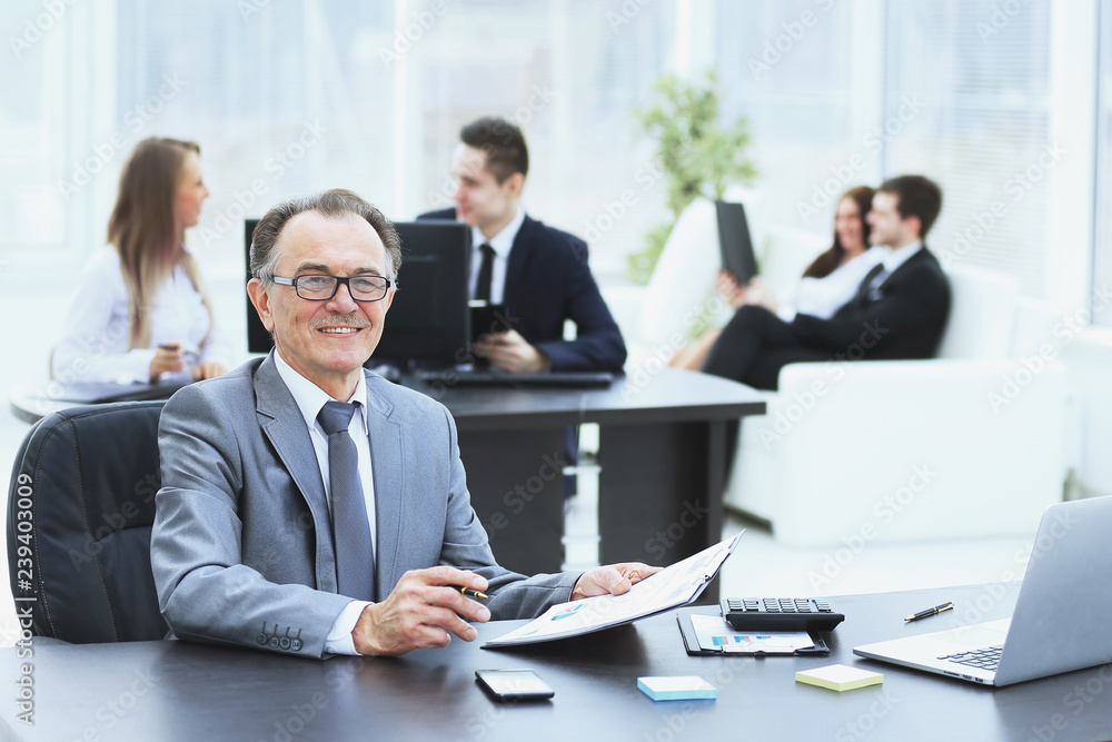 experienced businessman working with financial documents office experienced businessman working with financial documents office