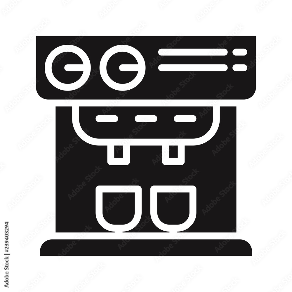 Professional coffee machine icon vector Professional coffee machine icon vector