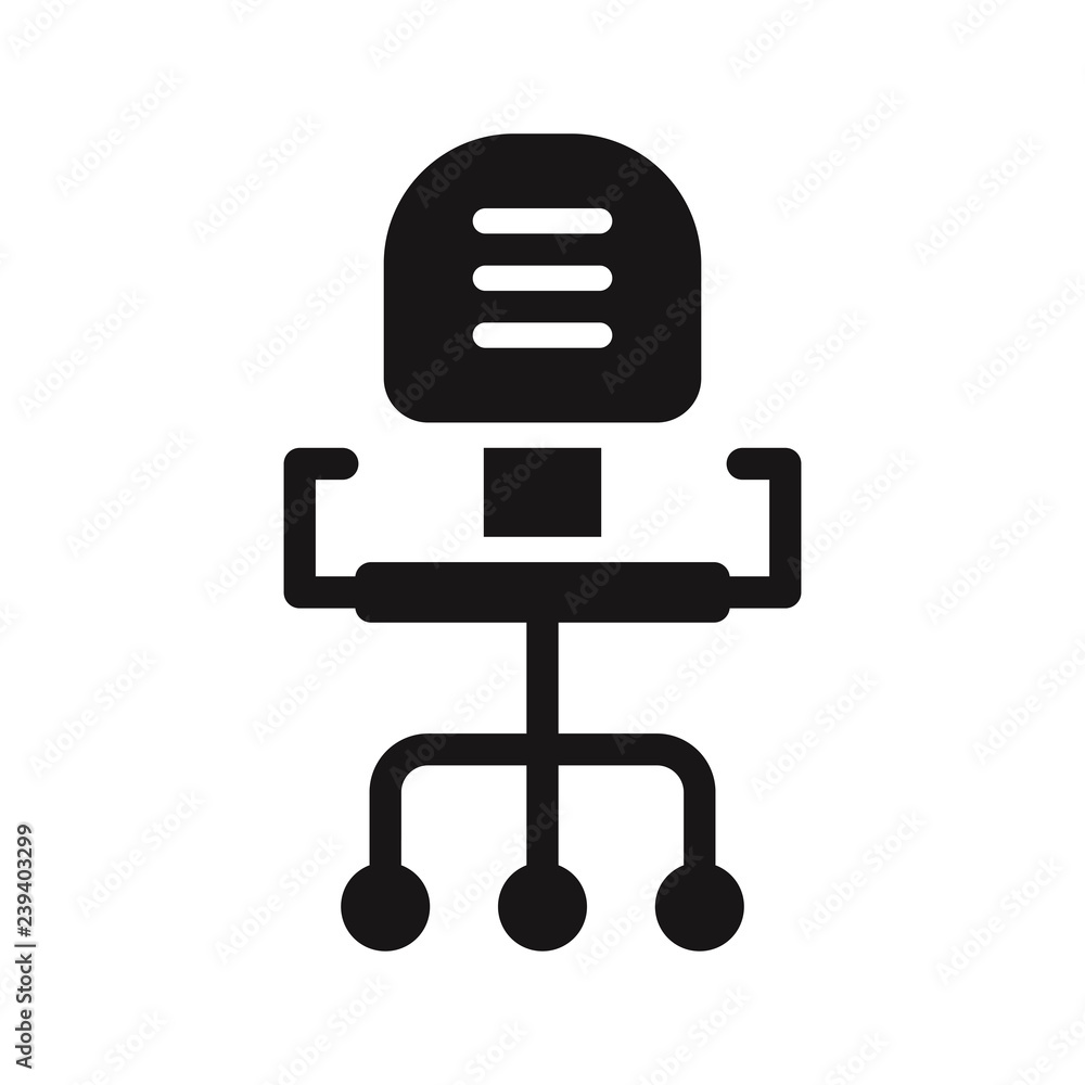 Office chair icon vector Office chair icon vector