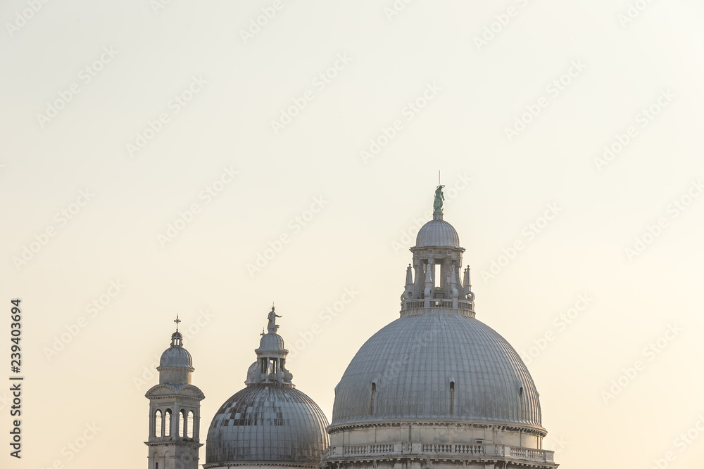 Domes and tower of Basilica Santa Maria della Salute, Venice