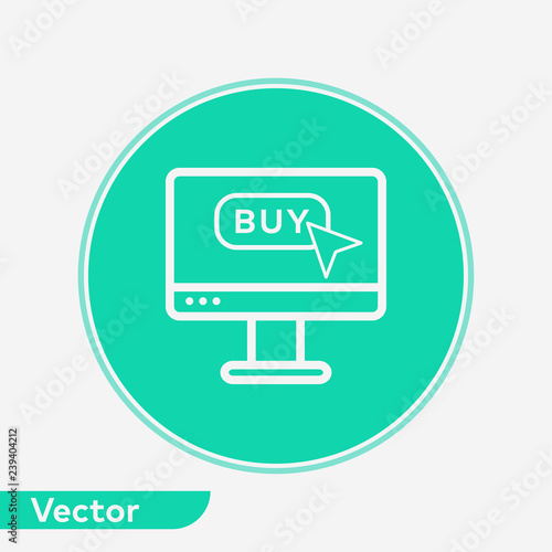 Buy button vector icon sign symbol