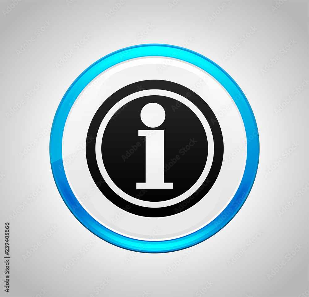 Info icon round blue push button Info icon round blue push button