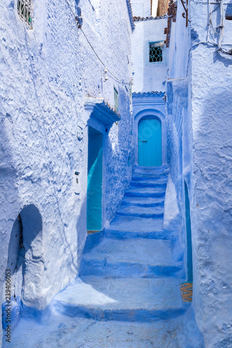 Famous blue city of Morocco, Chefchaouen city © matiplanas