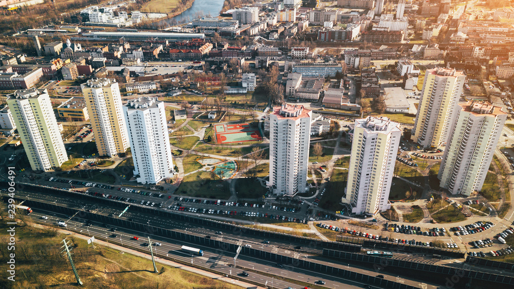 Katowice Gwiazdy Osiedle z powietrza