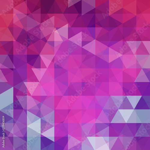 Triangle vector background. Can be used in cover design, book design, website background. Vector illustration. Pink, purple colors.