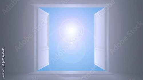 【観音扉】幸福のドアが開く輝かしい将来へ進む