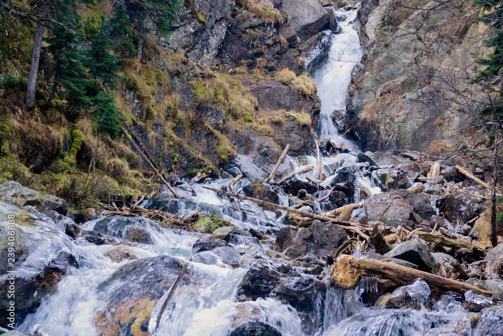 Naklejka premium Waterfall in Russia