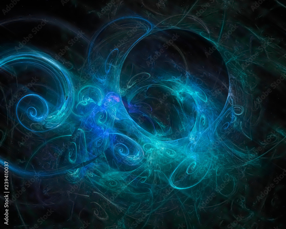 abstract digital fractal, dream design, party
