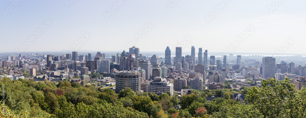 Views of Montreal from Mont-Royal (Canada)