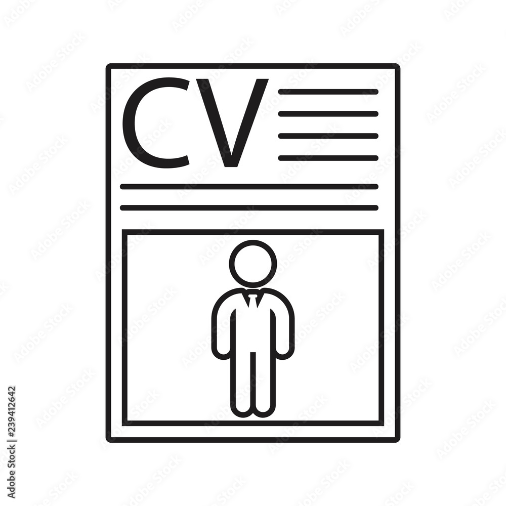 resume of the employee icon. Element of HR & Heat hunting for mobile concept and web apps icon. Thin line icon for website design and development, app development resume of the employee icon. Element of HR & Heat hunting for mobile concept and web apps icon. Thin line icon for website design and development, app development