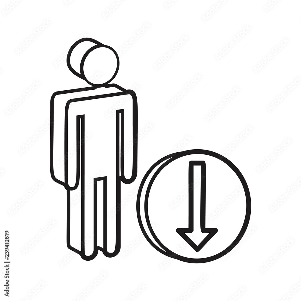 career fall icon. Element of HR & Heat hunting for mobile concept and web apps icon. Thin line icon for website design and development, app development