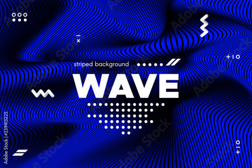 Abstract Wavy Lines with 3d...