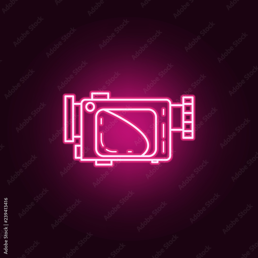 camera icon. Elements of Media in neon style icons. Simple icon for websites, web design, mobile app, info graphics camera icon. Elements of Media in neon style icons. Simple icon for websites, web design, mobile app, info graphics
