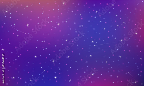 Vector background of the universe or the galaxy.And the light from the stars and the sky is beautiful and colourful as an illustration or serve as a backdrop