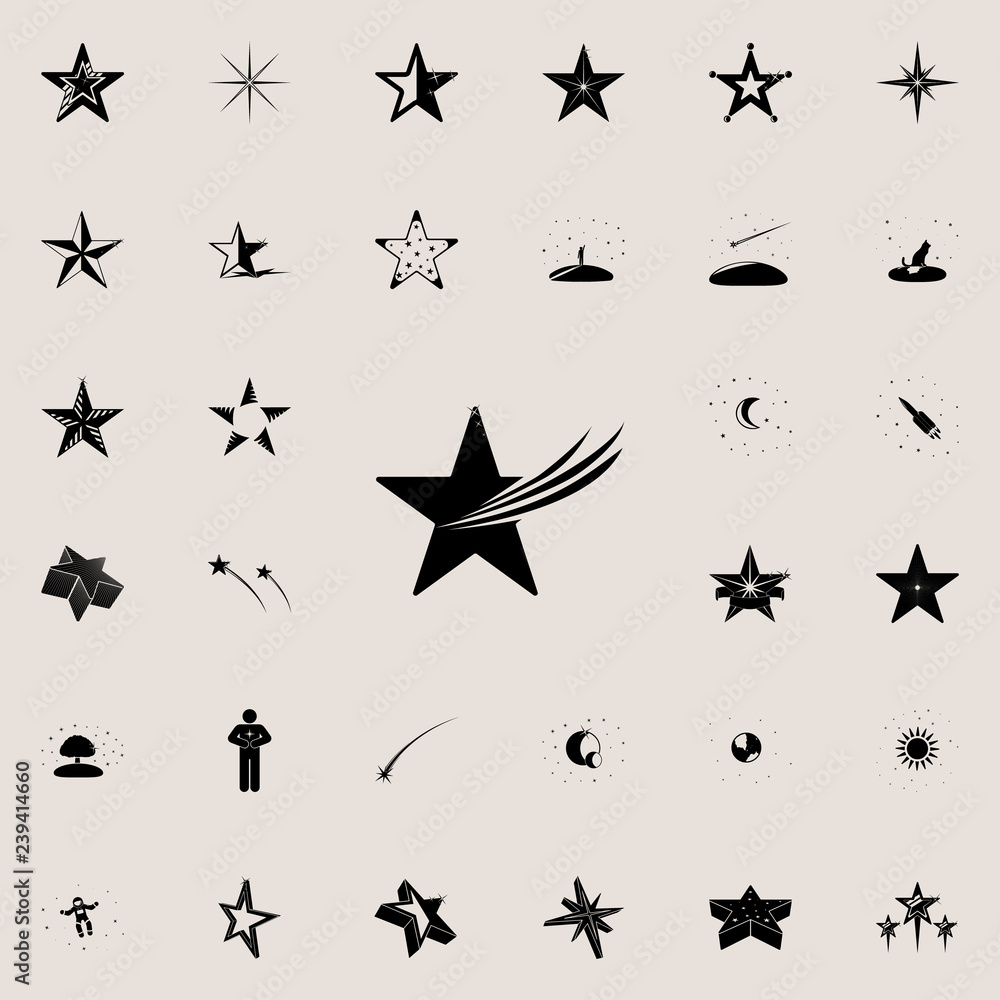 Five-pointed star icon. Stars icons universal set for web and mobile