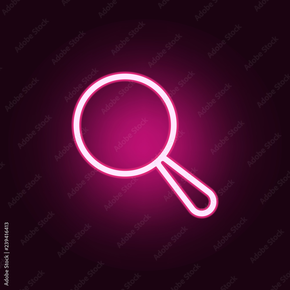 magnifier icon. Elements of web in neon style icons. Simple icon for websites, web design, mobile app, info graphics