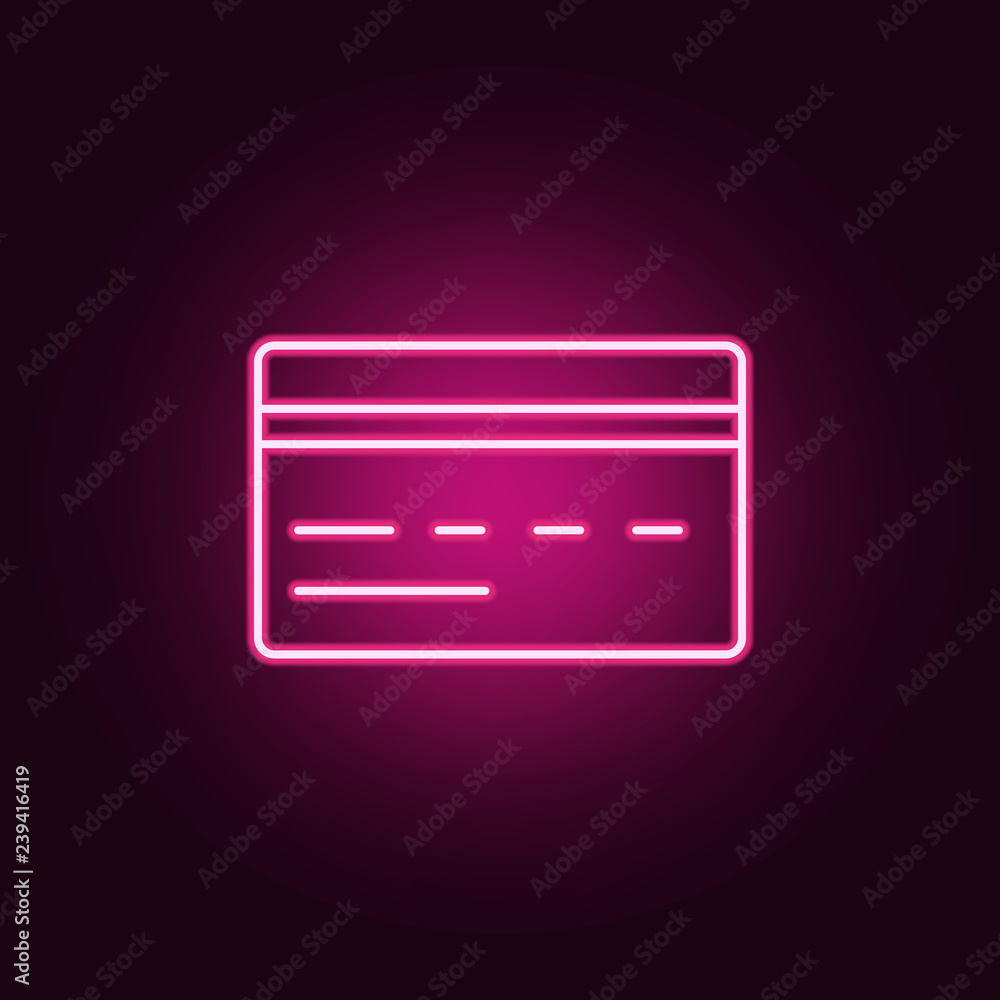 credit card icon. Elements of web in neon style icons. Simple icon for websites, web design, mobile app, info graphics credit card icon. Elements of web in neon style icons. Simple icon for websites, web design, mobile app, info graphics