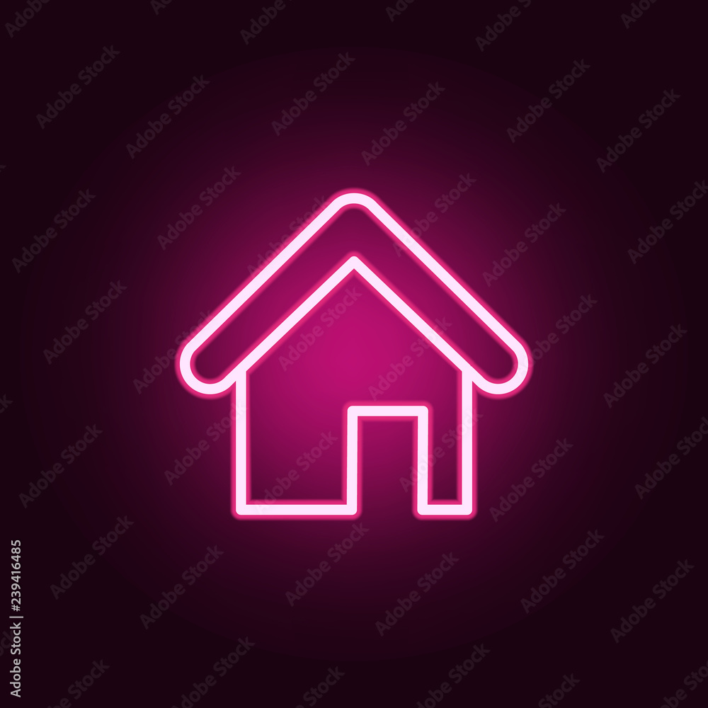 house icon. Elements of web in neon style icons. Simple icon for websites, web design, mobile app, info graphics house icon. Elements of web in neon style icons. Simple icon for websites, web design, mobile app, info graphics