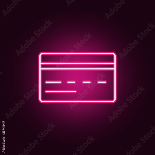 credit card icon. Elements of web in neon style icons. Simple icon for websites, web design, mobile app, info graphics