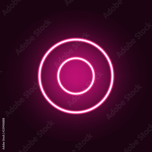 circular notation icon. Elements of web in neon style icons. Simple icon for websites, web design, mobile app, info graphics