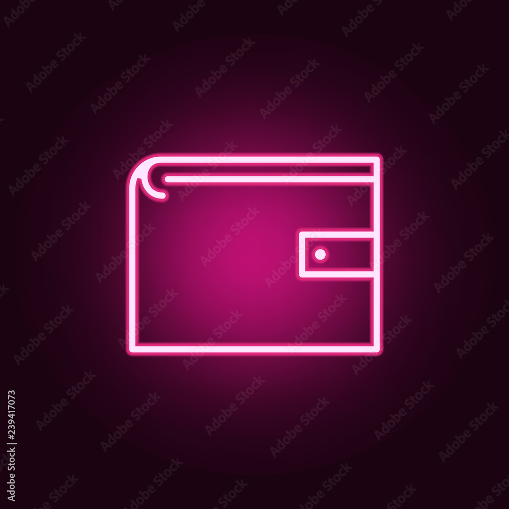purse icon. Elements of web in neon style icons. Simple icon for websites, web design, mobile app, info graphics purse icon. Elements of web in neon style icons. Simple icon for websites, web design, mobile app, info graphics