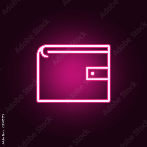 purse icon. Elements of web in neon style icons. Simple icon for websites, web design, mobile app, info graphics