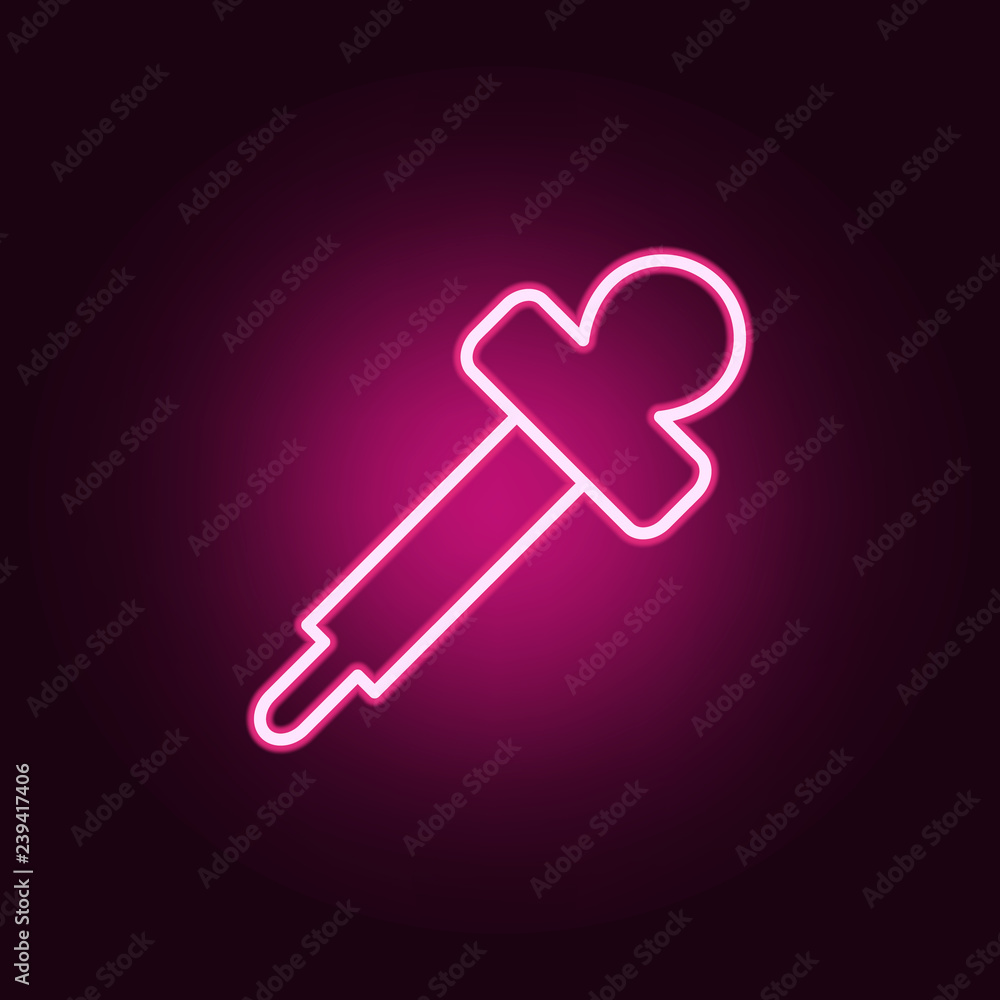 pipette icon. Elements of web in neon style icons. Simple icon for websites, web design, mobile app, info graphics pipette icon. Elements of web in neon style icons. Simple icon for websites, web design, mobile app, info graphics
