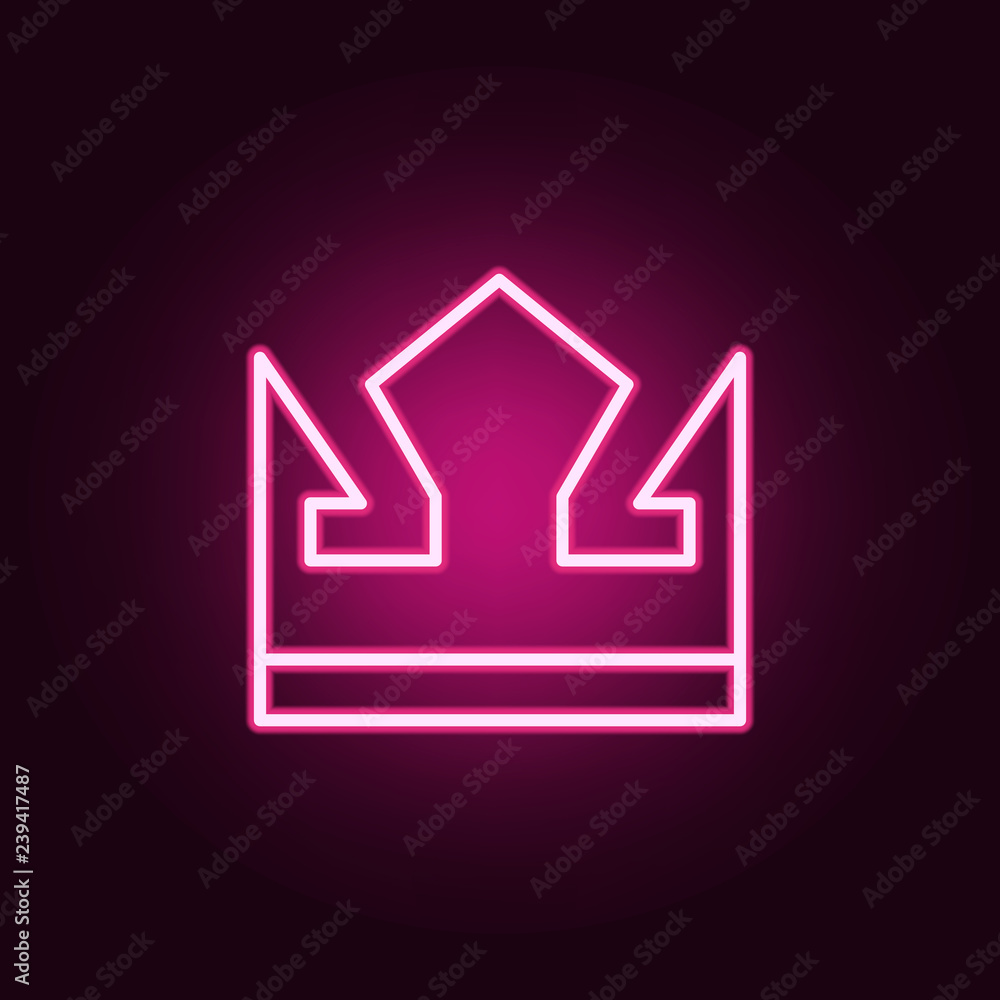 crown icon. Elements of web in neon style icons. Simple icon for websites, web design, mobile app, info graphics