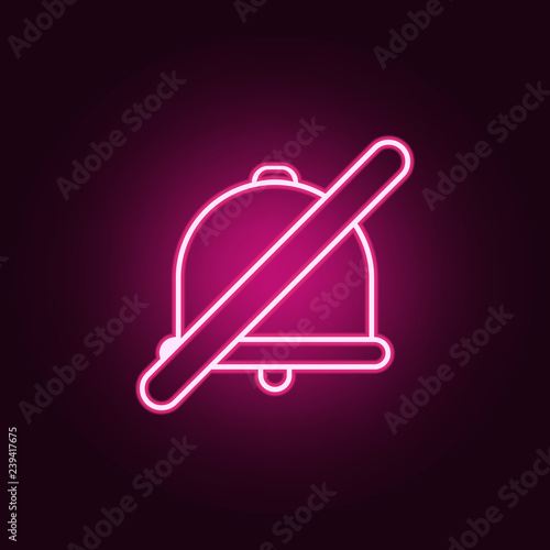 no sound icon. Elements of web in neon style icons. Simple icon for websites, web design, mobile app, info graphics