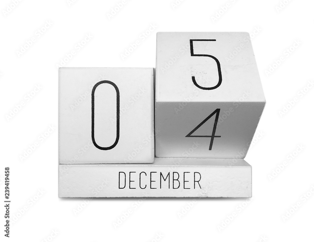 December changing date from 4 to 5 December changing date from 4 to 5