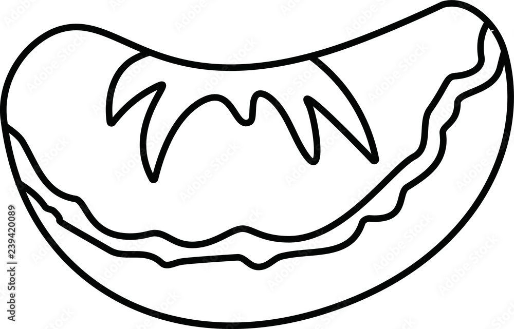 Japanese Mandarin orange outline Japanese Mandarin orange outline