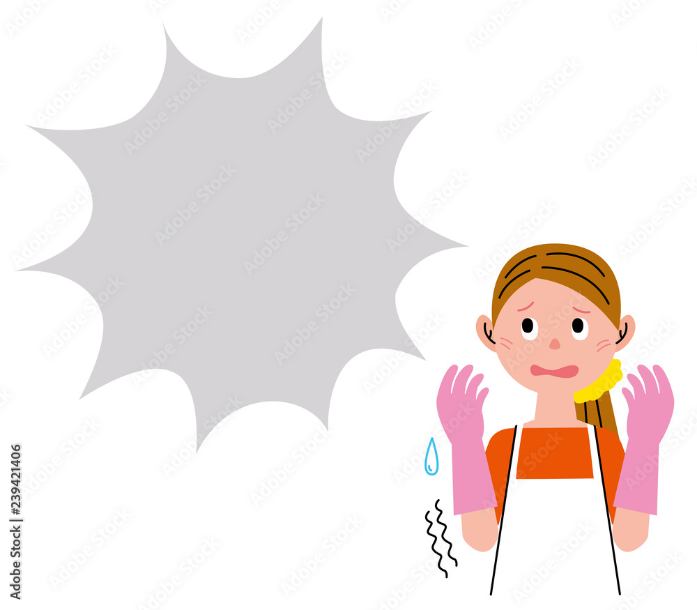 怖い 吹き出し 女性 ゴム手袋 Stock Vector Adobe Stock 怖い 吹き出し 女性 ゴム手袋 Stock Vector Adobe Stock