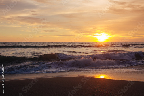 Sunset in the beach  Bali