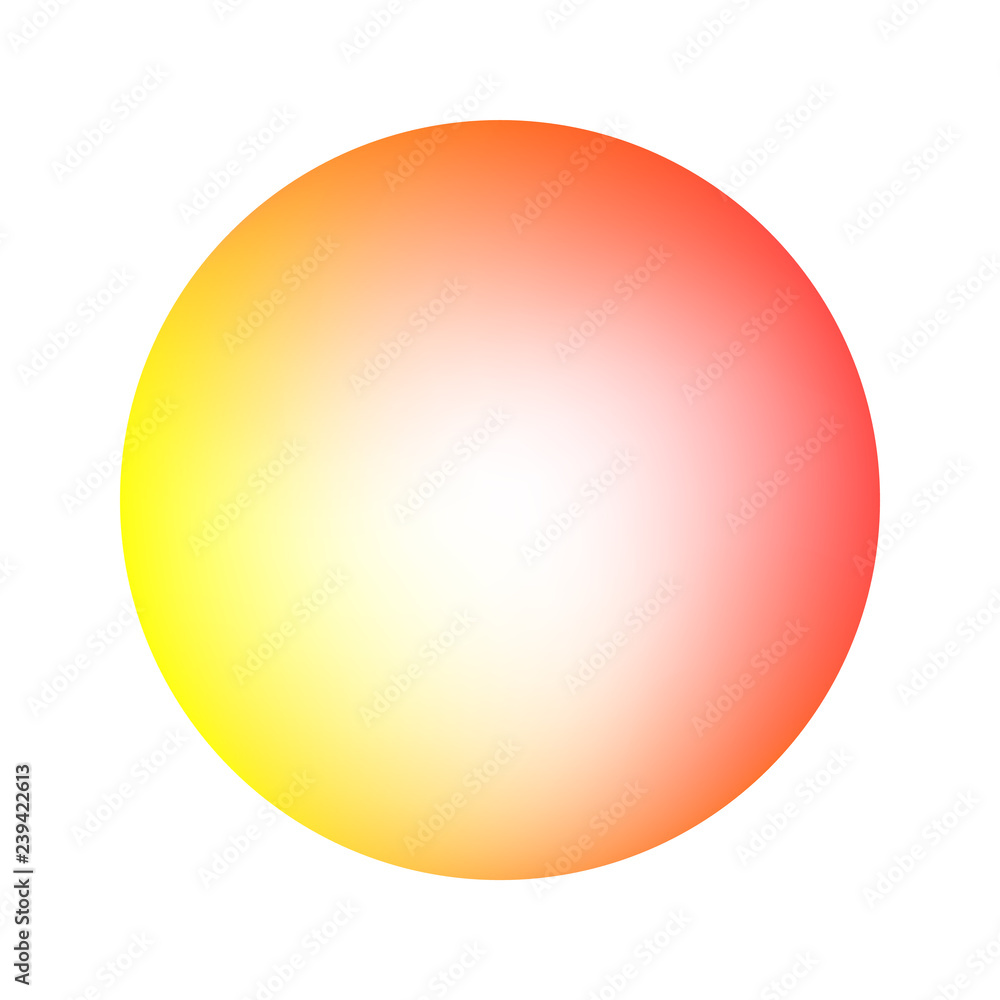 Round soft warm color gradient. Abstract shape background. Vector illustration