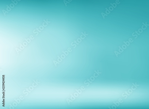 Studio room green mint color background with soft lighting