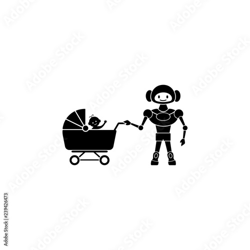 robot nanny icon. Element of home robot icon for mobile concept and web apps. Detailed robot nanny icon can be used for web and mobile
