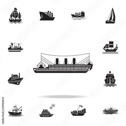 passenger steamer icon. Detailed set of ship icons. Premium graphic design. One of the collection icons for websites, web design, mobile app