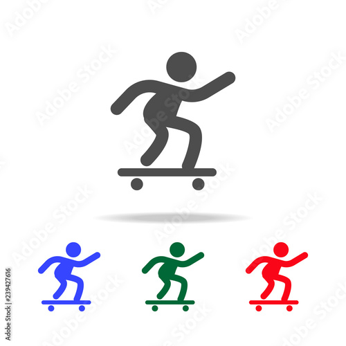 Skateboarding  icons. Elements of sport element in multi colored icons. Premium quality graphic design icon. Simple icon for websites  web design  mobile app  info graphics