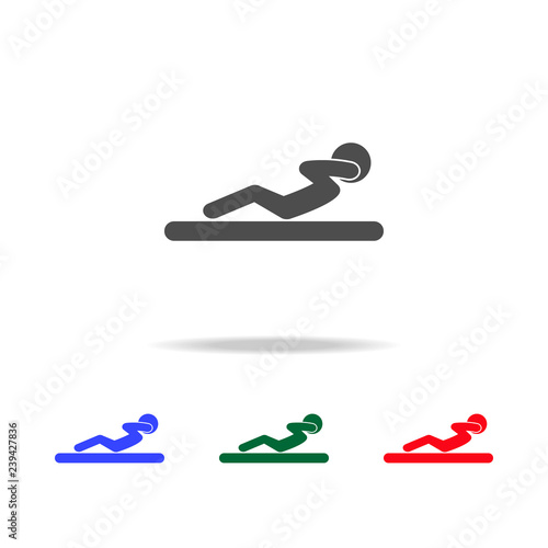 Doing sit up  icons. Elements of sport element in multi colored icons. Premium quality graphic design icon. Simple icon for websites, web design, mobile app, info graphics