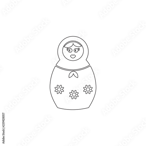 Set of Russian nesting dolls, Matryoshka icon. Toy element icon. Premium quality graphic design icon. Baby Signs, outline symbols collection icon for websites, web design, mobile on white background