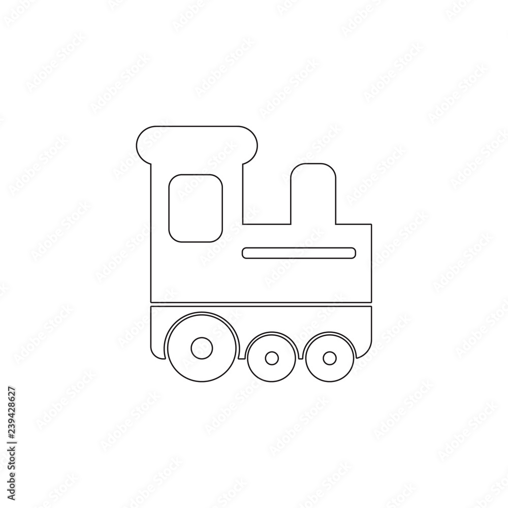 childrean train icon. Toy element icon. Premium quality graphic design icon. Baby Signs, outline symbols collection icon for websites, web design, mobile app on white background childrean train icon. Toy element icon. Premium quality graphic design icon. Baby Signs, outline symbols collection icon for websites, web design, mobile app on white background