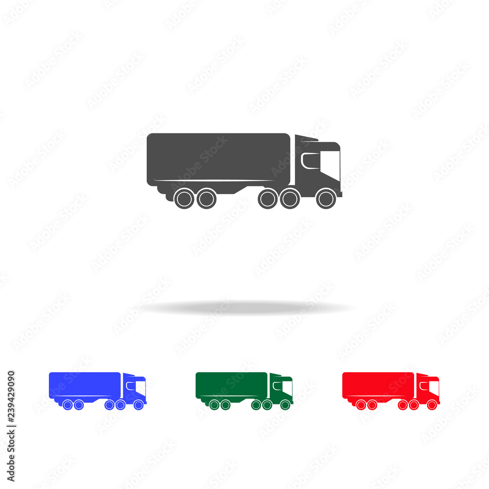 lorry with a trailer  icons. Elements of transport element in multi colored icons. Premium quality graphic design icon. Simple icon for websites, web design