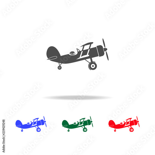 Vector black retro biplane  icons. Elements of transport element in multi colored icons. Premium quality graphic design icon. Simple icon for websites, web design