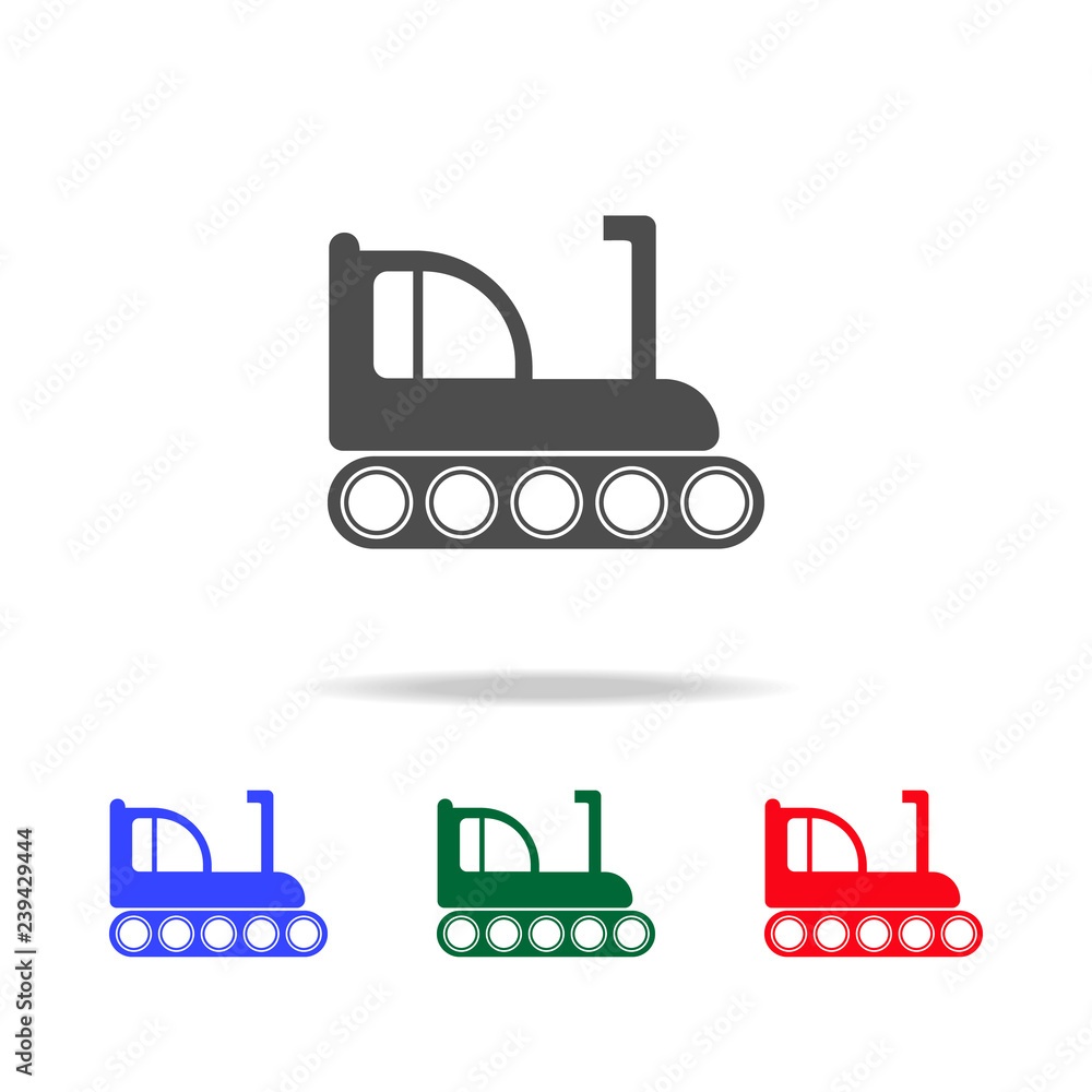 Crawler bulldozer  icons. Elements of transport element in multi colored icons. Premium quality graphic design icon. Simple icon for websites, web design