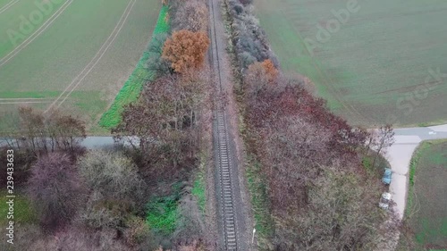 A Small little RailWay Linewhere usually trains are bringing browncoal to a factory. photo