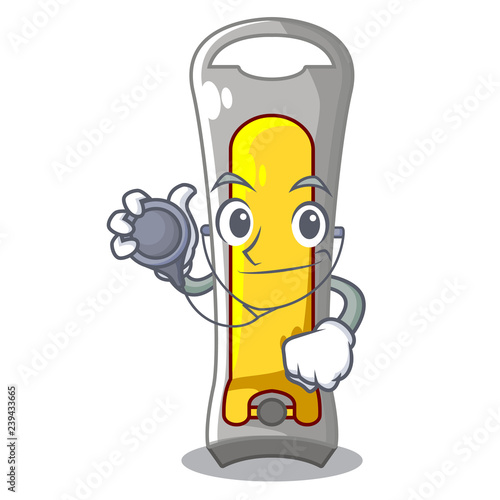 Doctor nail cutter shape on a cartoon