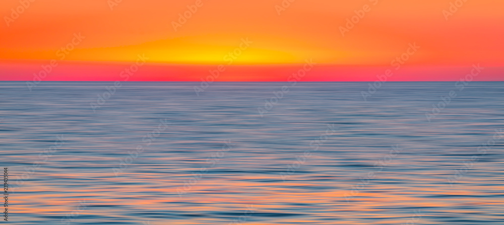 Spectacular sunset over the sea