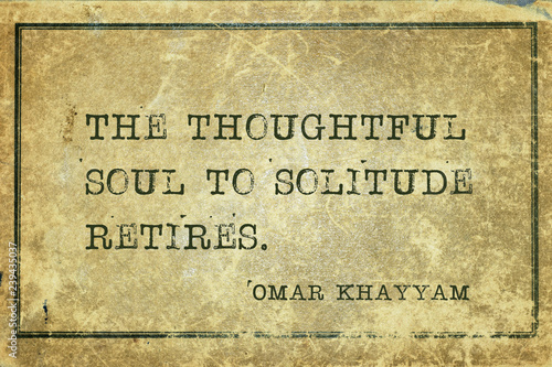 soul to solitude Khayyam photo