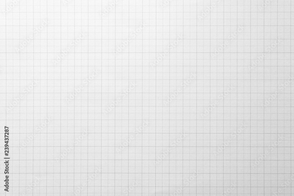 White paper with grid line pattern for background. Close-up. White paper with grid line pattern for background. Close-up.