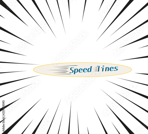 Vector lines of different variants of simple horizontal. The concept of speed, motion, black color. Elements of manga cartoon design for comic books isolated background.